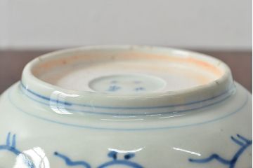 江戸後期　古伊万里　成化年製　微塵唐草文染付　なます皿3枚セット(和食器)(R-052258)