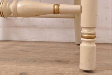 アメリカビンテージ　ETHAN ALLEN(イーセンアーレン)　柔らかい色合いと植物の絵柄がかわいらしいラッシチェア(椅子、イス、ヴィンテージ)(R-052261)