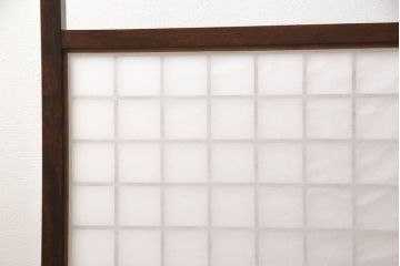 中古　美品　松本民芸家具　クセのないシンプルさが魅力的なE型衝立て(パーテーション、仕切り、つい立て)(R-052267)