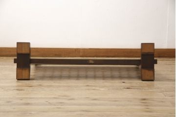 中古　美品　松本民芸家具　クセのないシンプルさが魅力的なE型衝立て(パーテーション、仕切り、つい立て)(R-052267)
