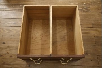 中古　DREXEL HERITAGE (ドレクセルヘリテイジ)　マホガニー材　洗練された大人の雰囲気醸し出す両袖デスク(机、在宅ワーク、在宅用ワークデスク)(R-052268)