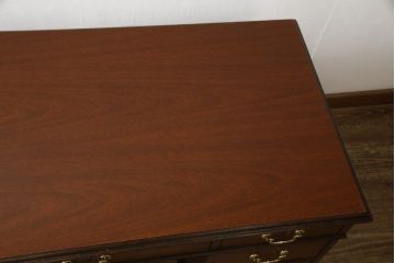 中古　DREXEL HERITAGE (ドレクセルヘリテイジ)　マホガニー材　洗練された大人の雰囲気醸し出す両袖デスク(机、在宅ワーク、在宅用ワークデスク)(R-052268)