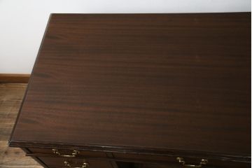 アメリカビンテージ　DREXEL HERITAGE (ドレクセルヘリテイジ)　マホガニー材　洗練された大人の雰囲気醸し出す両袖デスク(机、在宅ワーク、在宅用ワークデスク、ヴィンテージ)(R-052269)