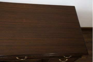 アメリカビンテージ　DREXEL HERITAGE (ドレクセルヘリテイジ)　マホガニー材　洗練された大人の雰囲気醸し出す両袖デスク(机、在宅ワーク、在宅用ワークデスク、ヴィンテージ)(R-052269)