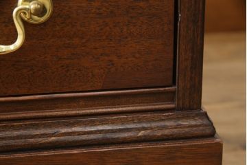 アメリカビンテージ　DREXEL HERITAGE (ドレクセルヘリテイジ)　マホガニー材　洗練された大人の雰囲気醸し出す両袖デスク(机、在宅ワーク、在宅用ワークデスク、ヴィンテージ)(R-052269)