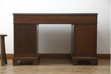 アメリカビンテージ　DREXEL HERITAGE (ドレクセルヘリテイジ)　マホガニー材　洗練された大人の雰囲気醸し出す両袖デスク(机、在宅ワーク、在宅用ワークデスク、ヴィンテージ)(R-052269)