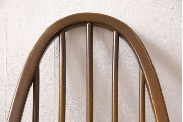 イギリスビンテージ　ERCOL(アーコール)　カントリースタイルにも合うクエーカーチェア4脚セット(椅子、板座チェア、ダイニングチェア、ヴィンテージ)(R-052275)