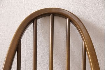 イギリスビンテージ　ERCOL(アーコール)　カントリースタイルにも合うクエーカーチェア4脚セット(椅子、板座チェア、ダイニングチェア、ヴィンテージ)(R-052275)