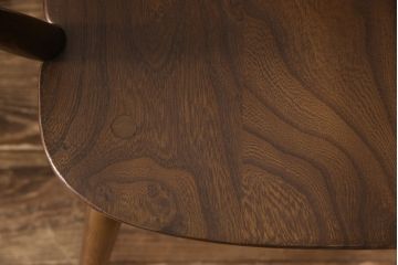 イギリスビンテージ　ERCOL(アーコール)　カントリースタイルにも合うクエーカーチェア4脚セット(椅子、板座チェア、ダイニングチェア、ヴィンテージ)(R-052275)