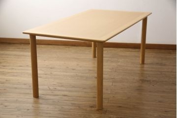 中古　北海道旭川家具　CONDE HOUSE(カンディハウス)　シンプルなデザインが取り入れやすいダイニングテーブル(作業台)(R-052276)