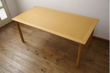 中古　北海道旭川家具　CONDE HOUSE(カンディハウス)　シンプルなデザインが取り入れやすいダイニングテーブル(作業台)(R-052276)