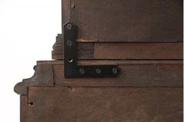 フランスアンティーク　バーズアイが印象的なキャビネット(飾り棚、ガラスケース、陳列棚)(R-052278)