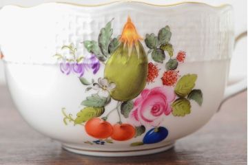 ハンガリー　HEREND　ヘレンド　フルーツコンポジション　カップ&ソーサー3客セット(洋食器)(R-052283)