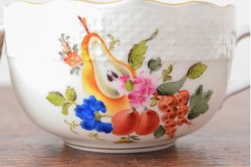 ハンガリー　HEREND　ヘレンド　フルーツコンポジション　カップ&ソーサー3客セット(洋食器)(R-052283)