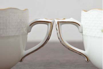 ハンガリー　HEREND　ヘレンド　フルーツコンポジション　カップ&ソーサー3客セット(洋食器)(R-052283)