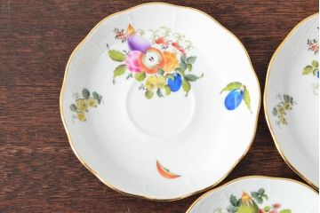 ハンガリー　HEREND　ヘレンド　フルーツコンポジション　カップ&ソーサー3客セット(洋食器)(R-052283)