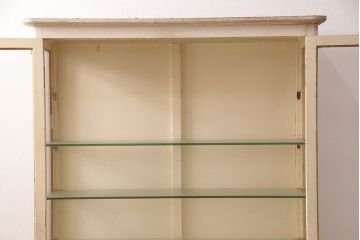 和製アンティーク　味わいのあるレトロなケビントガラスケース(飾り棚、陳列棚、収納棚、キャビネット)(R-052285)