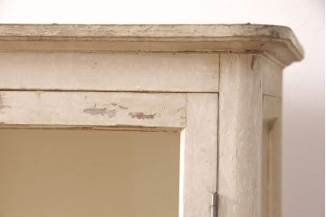 和製アンティーク　味わいのあるレトロなケビントガラスケース(飾り棚、陳列棚、収納棚、キャビネット)(R-052285)