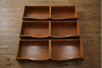 中古　イタリア高級輸入家具　象嵌と真鍮金具で凝ったつくりが美しいサイドボード(引き出し、チェスト)(定価約60万円)(R-052287)