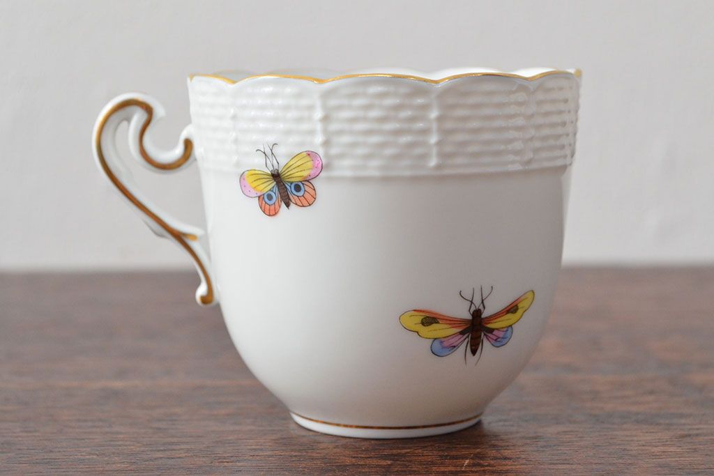 ハンガリー　HEREND　ヘレンド　ロスチャイルドバード　カップ&ソーサー2客セット(洋食器)(R-052291)