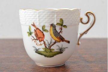 ハンガリー　HEREND　ヘレンド　ロスチャイルドバード　カップ&ソーサー2客セット(洋食器)(R-052291)