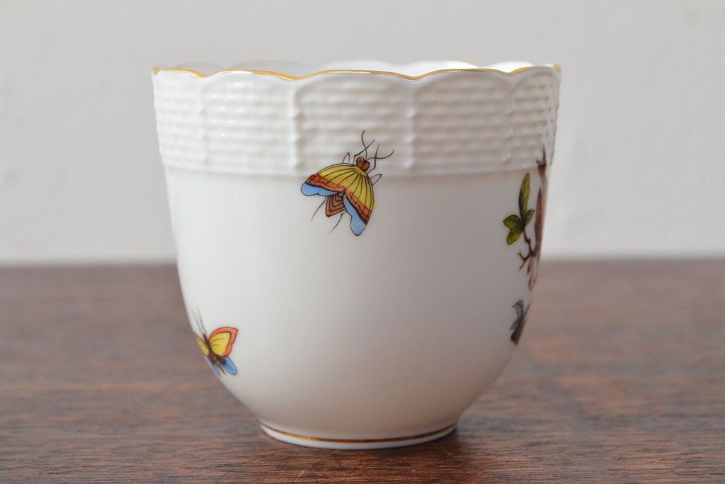 ハンガリー　HEREND　ヘレンド　ロスチャイルドバード　カップ&ソーサー2客セット(洋食器)(R-052291)