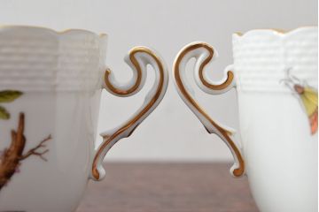 ハンガリー　HEREND　ヘレンド　ロスチャイルドバード　カップ&ソーサー2客セット(洋食器)(R-052291)