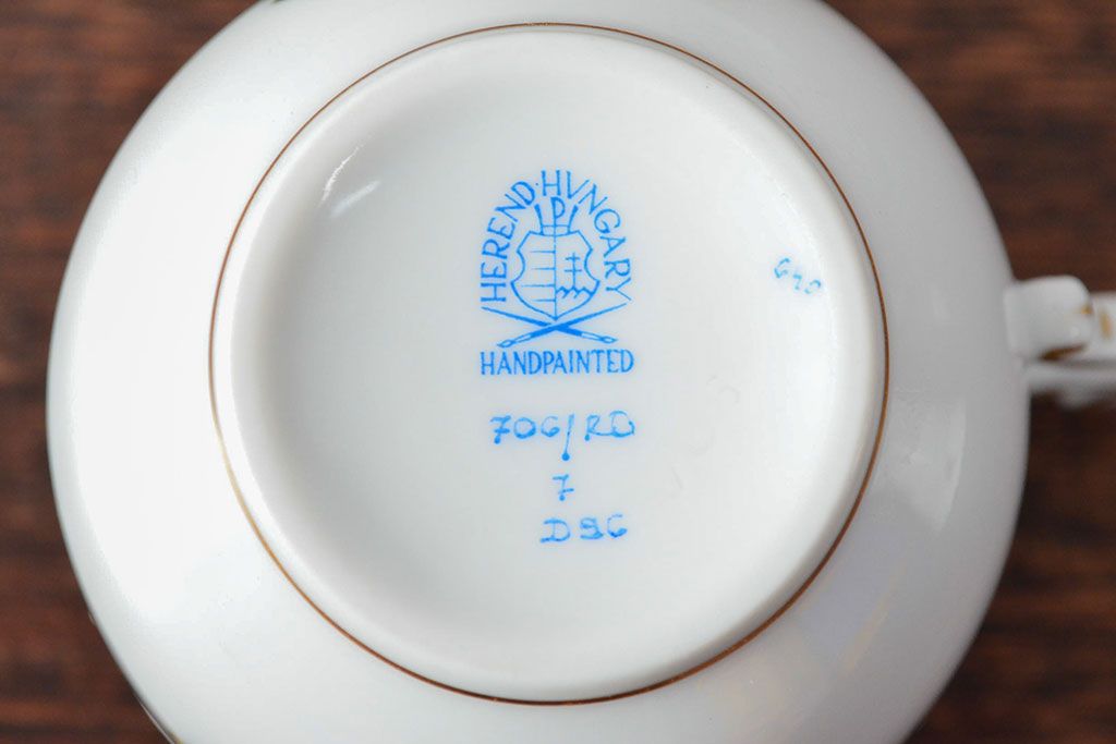 ハンガリー　HEREND　ヘレンド　ロスチャイルドバード　カップ&ソーサー2客セット(洋食器)(R-052291)