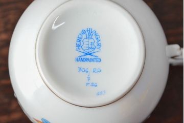 ハンガリー　HEREND　ヘレンド　ロスチャイルドバード　カップ&ソーサー2客セット(洋食器)(R-052291)