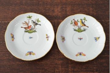 ハンガリー　HEREND　ヘレンド　ロスチャイルドバード　カップ&ソーサー2客セット(洋食器)(R-052291)