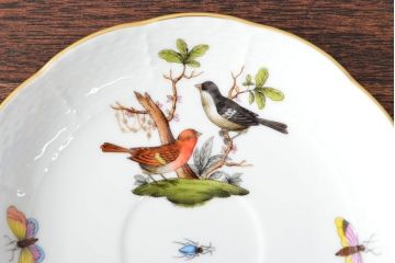 ハンガリー　HEREND　ヘレンド　ロスチャイルドバード　カップ&ソーサー2客セット(洋食器)(R-052291)