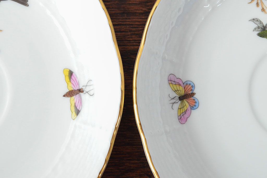 ハンガリー　HEREND　ヘレンド　ロスチャイルドバード　カップ&ソーサー2客セット(洋食器)(R-052291)