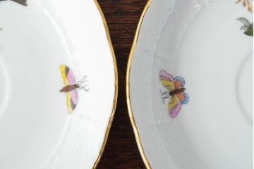 ハンガリー　HEREND　ヘレンド　ロスチャイルドバード　カップ&ソーサー2客セット(洋食器)(R-052291)