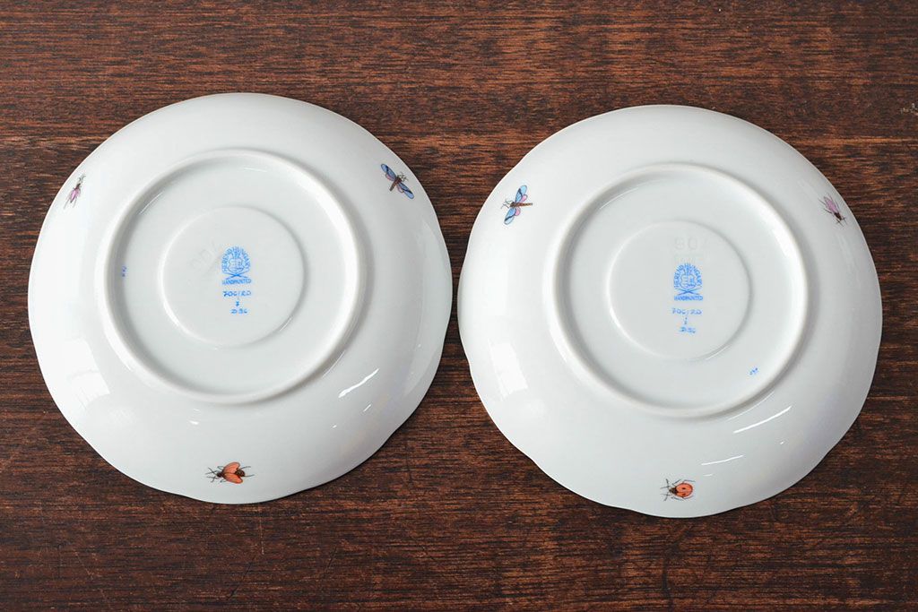 ハンガリー　HEREND　ヘレンド　ロスチャイルドバード　カップ&ソーサー2客セット(洋食器)(R-052291)