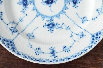 ROYAL COPENHAGEN　ロイヤルコペンハーゲン　ハーフレース　プレート2枚・ボウル2点(洋食器)(定価約8万円)(R-052292)