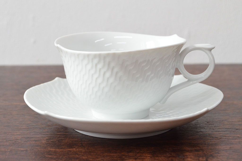 Meissen　マイセン　波の戯れ　ピッチャーなど5点セット(カップ&ソーサー、サラダボウル、洋食器)(R-052293)