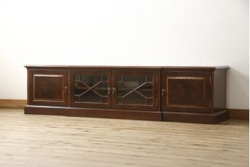 中古　超美品　アメリカ高級輸入家具　大塚家具取り扱い　Scarborough House(スカボローファインファニチャー)　マホガニー材のテレビ台(定価約98万円)(テレビボード、ローボード)(R-052296)