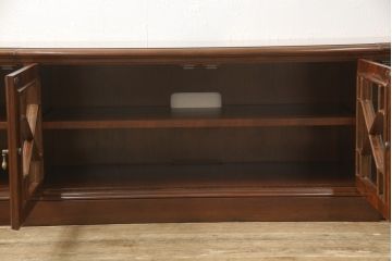 中古　超美品　アメリカ高級輸入家具　大塚家具取り扱い　Scarborough House(スカボローファインファニチャー)　マホガニー材のテレビ台(定価約98万円)(テレビボード、ローボード)(R-052296)