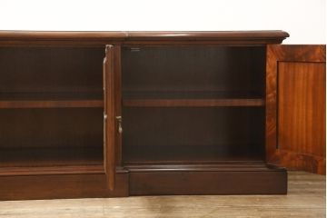 中古　超美品　アメリカ高級輸入家具　大塚家具取り扱い　Scarborough House(スカボローファインファニチャー)　マホガニー材のテレビ台(定価約98万円)(テレビボード、ローボード)(R-052296)