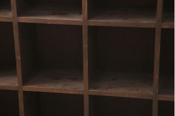 ラフジュ工房オリジナル　ヒノキ材　シンプルなデザインが魅力のマス目棚(ロッカー、収納棚、本棚、飾り棚)(R-052304)