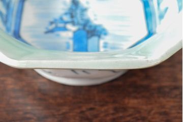江戸期　古伊万里　青磁染付　深鉢(深皿、和食器)(R-052312)