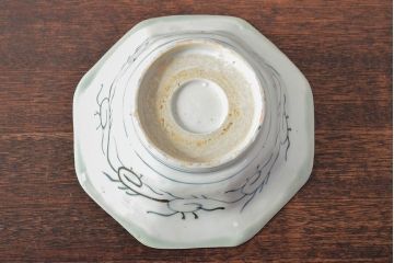 江戸期　古伊万里　青磁染付　深鉢(深皿、和食器)(R-052312)