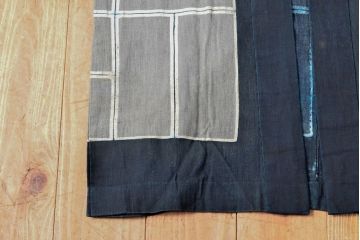 大正〜昭和初期　藍染木綿半纏2枚セット(古布、釡屋糸綿店)(R-052315)