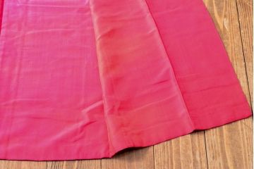 大正〜昭和初期　花柄　錦紗縮緬着物(正絹、古布)(R-052318)