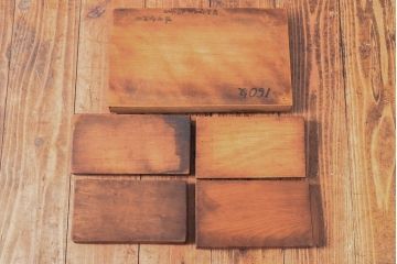 昭和レトロ　古い菓子型5点(鯛、亀、梅)(R-052322)