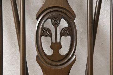 中古美品　ERCOL(アーコール)　上品な花柄が素敵な1人掛けソファ(ラウンジチェア、アームチェア、椅子、1シーターソファ)(R-052324)