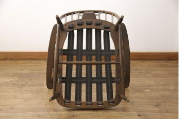 中古美品　ERCOL(アーコール)　上品な花柄が素敵な1人掛けソファ(ラウンジチェア、アームチェア、椅子、1シーターソファ)(R-052324)
