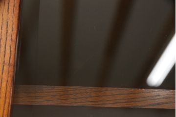中古　超美品　岩谷堂箪笥　格子のデザインと美しい杢目が上質な和の雰囲気を醸し出す食器棚(キャビネット、収納棚、水屋箪笥、茶棚)(定価約70万円)(R-052337)