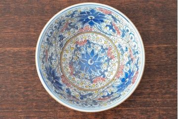 大清光緒年製 色絵染付 深鉢3点(深皿、伊万里、中国?)(R-052339)