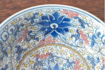 大清光緒年製 色絵染付 深鉢3点(深皿、伊万里、中国?)(R-052339)